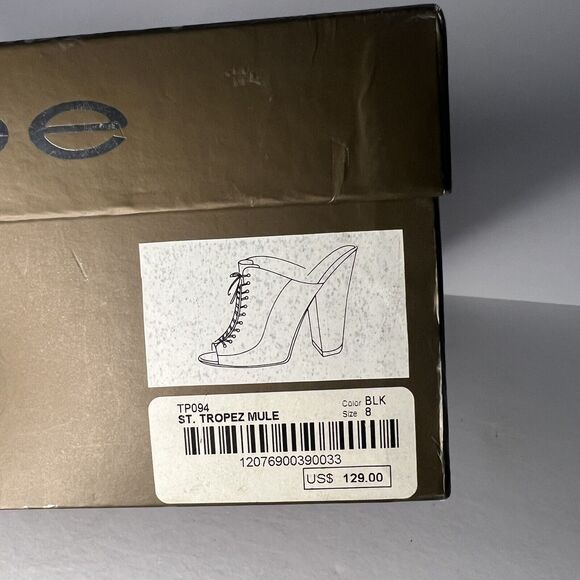 Bebe St. Tropez Mule In Black TP094 Size 8 - Picture 7 of 7